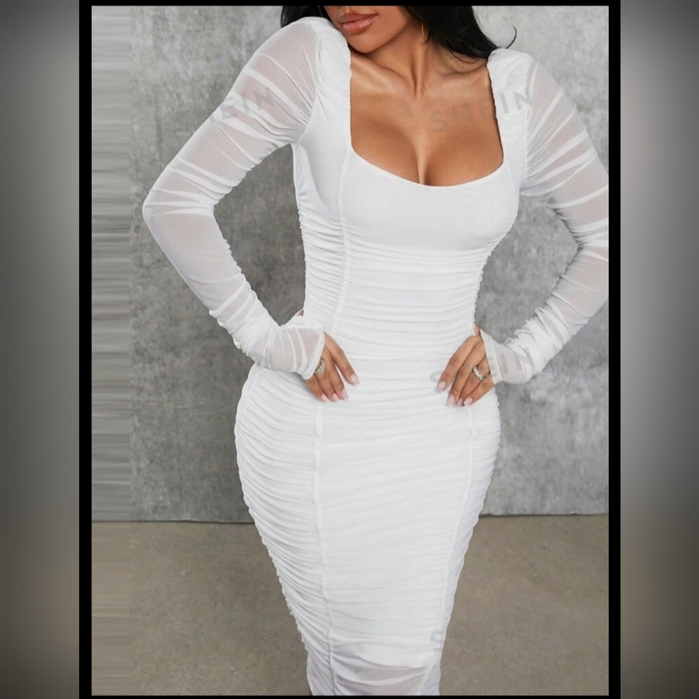 White semi formal dress
